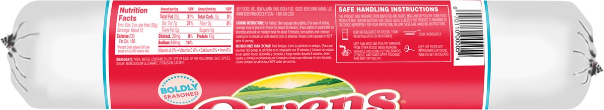 slide 8 of 12, Owens Sausage Hot, 32 oz