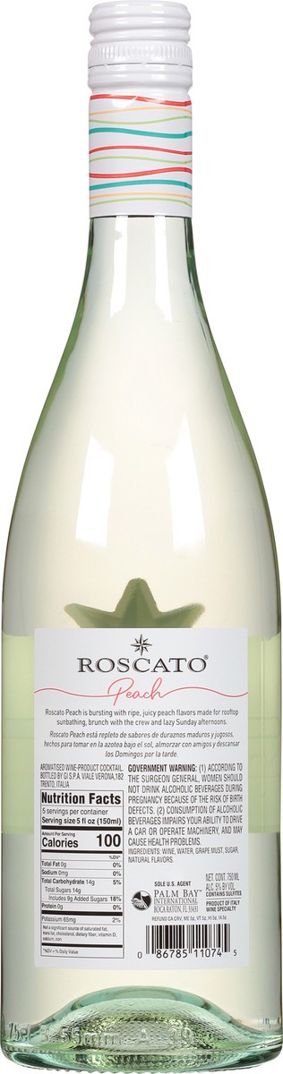 slide 6 of 13, Roscato Semi-Sweet Peach Wine 750 ml, 750 ml