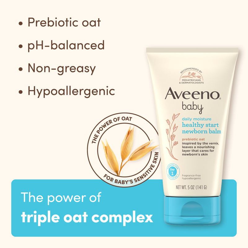 slide 3 of 9, Aveeno Healthy Start Nourishing Balm Baby Lotions - 5 fl oz, 5 fl oz