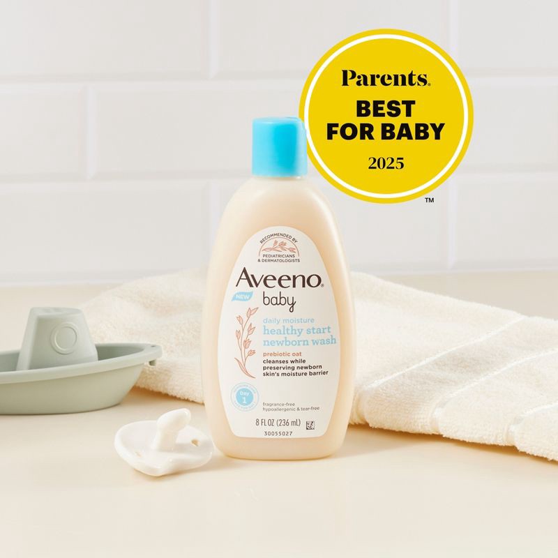 slide 3 of 9, Aveeno Healthy Start Nourishing Baby Wash - 8 fl oz, 8 fl oz