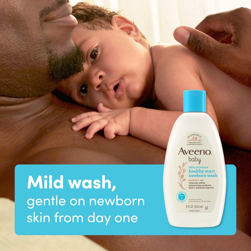 slide 4 of 9, Aveeno Healthy Start Nourishing Baby Wash - 8 fl oz, 8 fl oz
