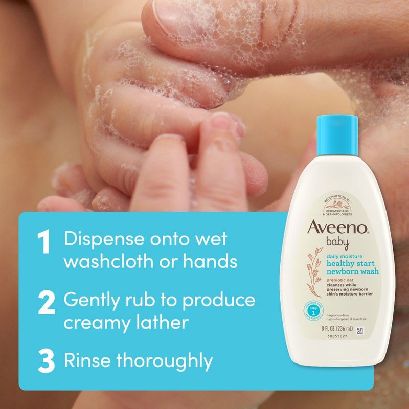 slide 9 of 9, Aveeno Healthy Start Nourishing Baby Wash - 8 fl oz, 8 fl oz
