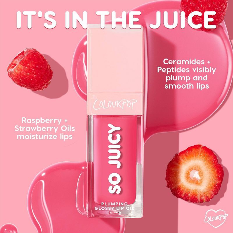 slide 3 of 7, ColourPop So Juicy Lip Oil - Trending Now - 0.29 fl oz, 0.29 fl oz