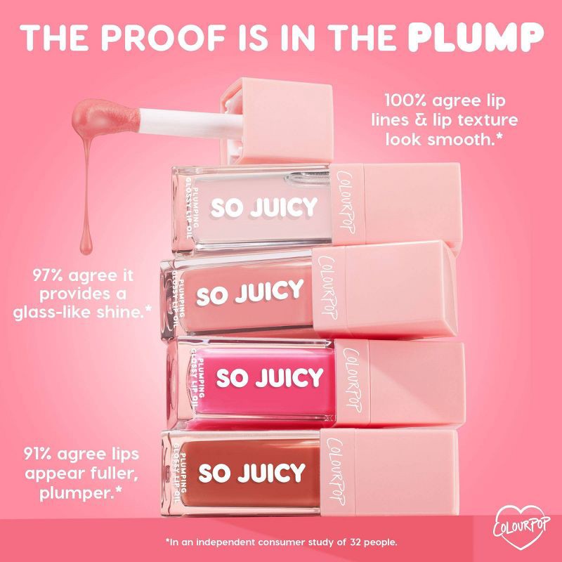 slide 4 of 7, ColourPop So Juicy Lip Oil - Baby Panda - 0.29 fl oz, 0.29 fl oz