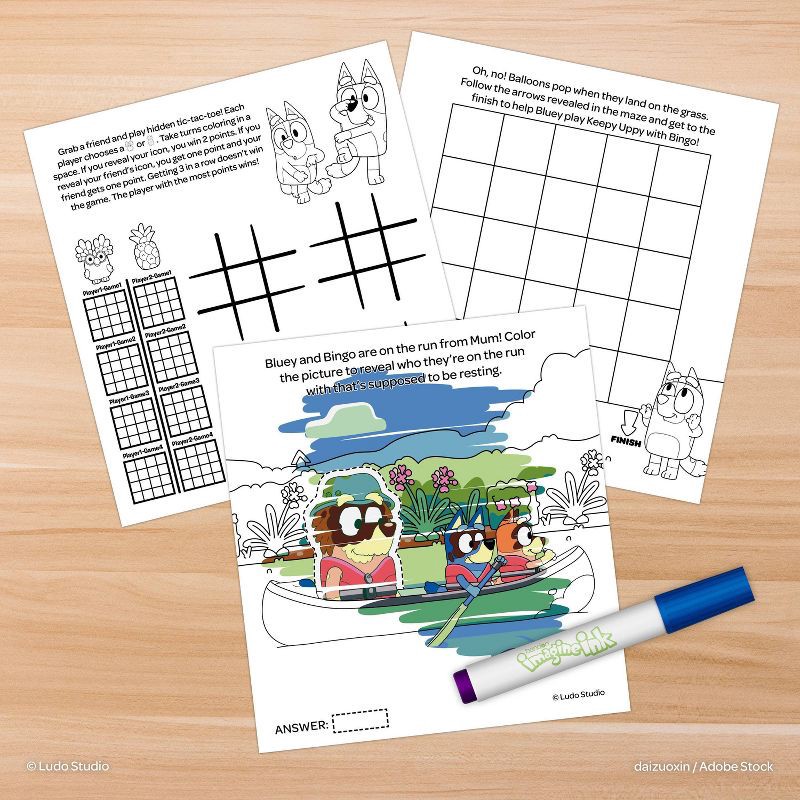 slide 4 of 5, Bendon Bluey Imagine Ink Play Set with Stickers, 1 ct