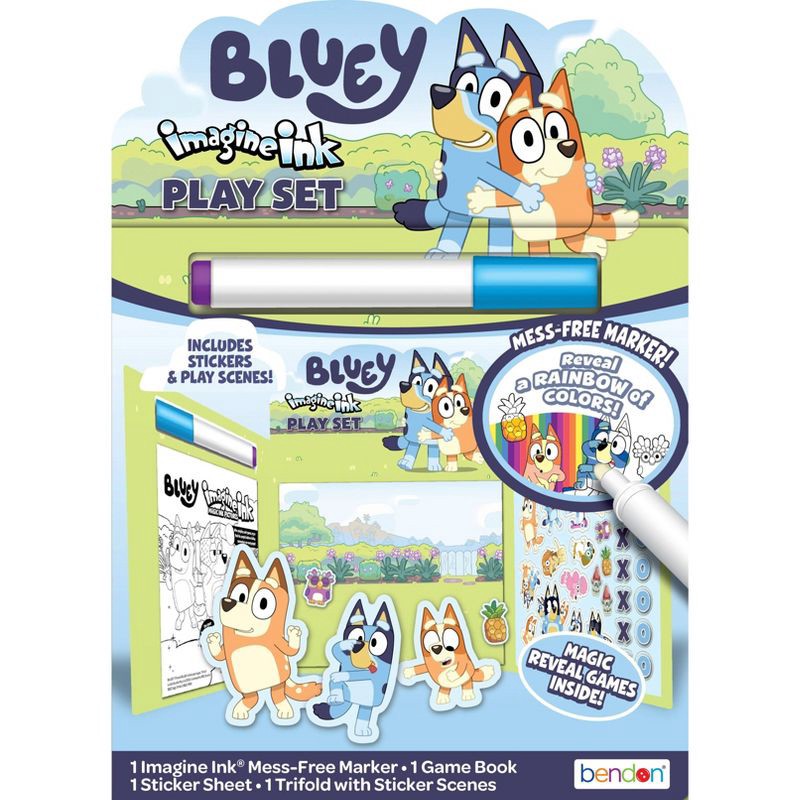 slide 1 of 5, Bendon Bluey Imagine Ink Play Set with Stickers, 1 ct
