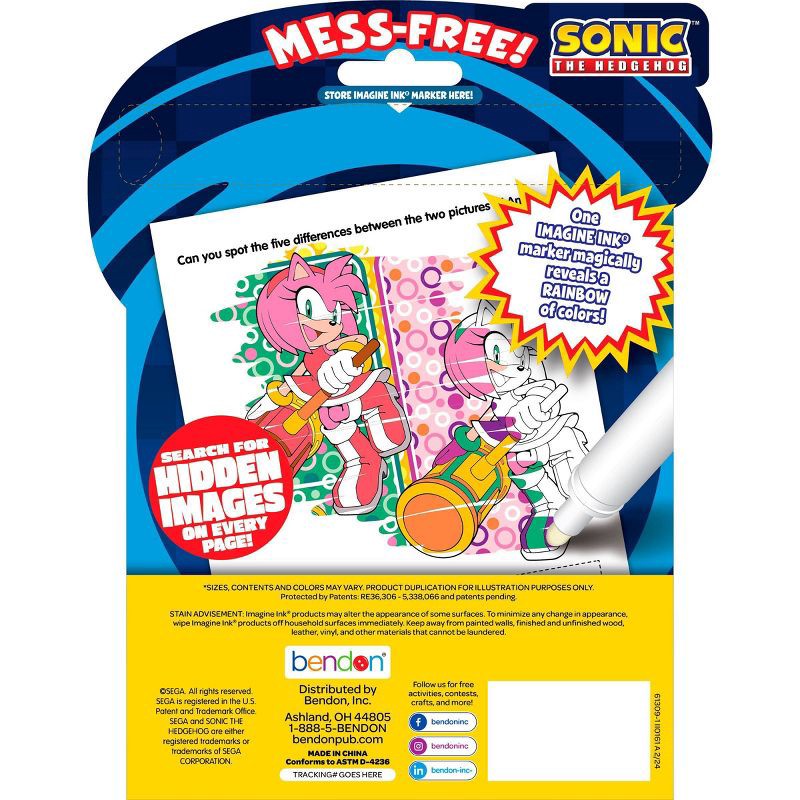 slide 2 of 5, Bendon Sonic the Hedgehog Imagine Ink Book, 1 ct