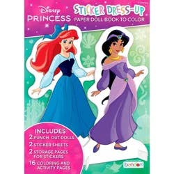 Bendon Disney Princess Sticker Dress Up Paper Doll Book