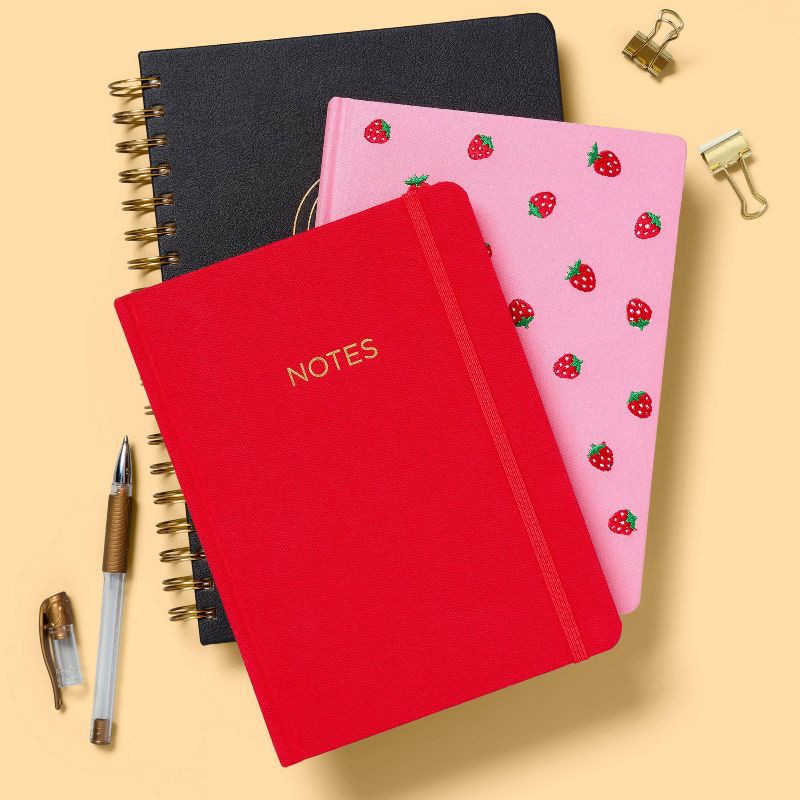 slide 2 of 4, 6"x8" Red Notes Journal - up&up™, 1 ct