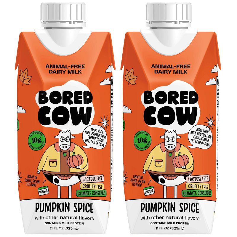 slide 5 of 6, Bored Cow Animal-Free Pumpkin Spice Dairy Milk - 4pk/44oz, 4 ct, 44 oz