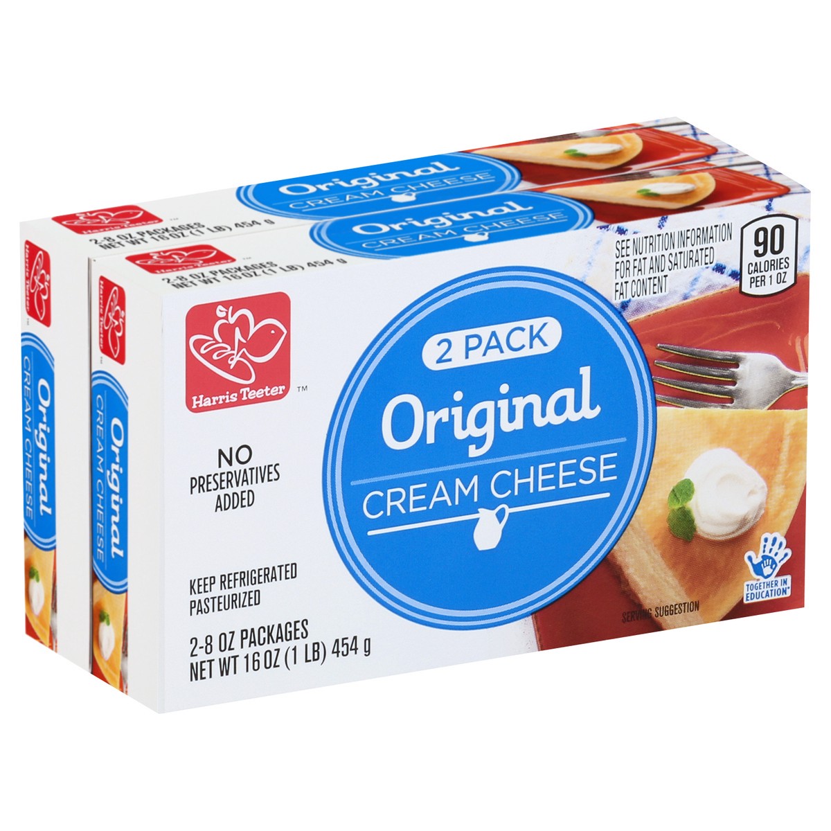 slide 4 of 5, Harris Teeter Brick Cream Cheese, 1 ct