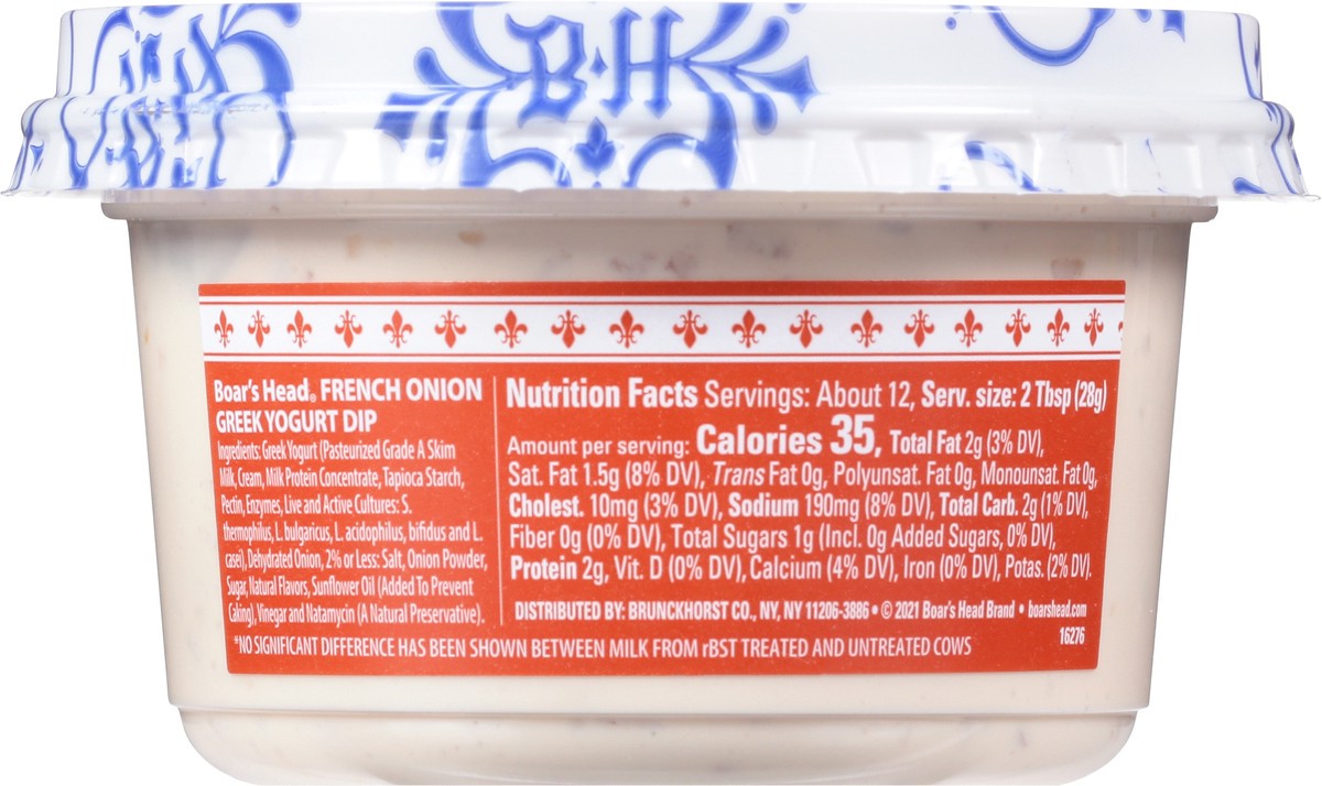 slide 9 of 9, Boar's Head French Onion Greek Yogurt Dip, 12 oz