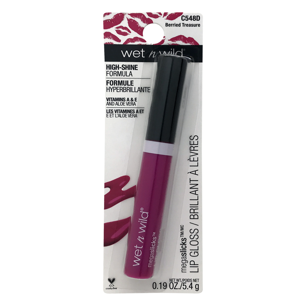 slide 1 of 1, wet n wild Megaslicks Berried Treasure Lip Gloss, 0.19 oz