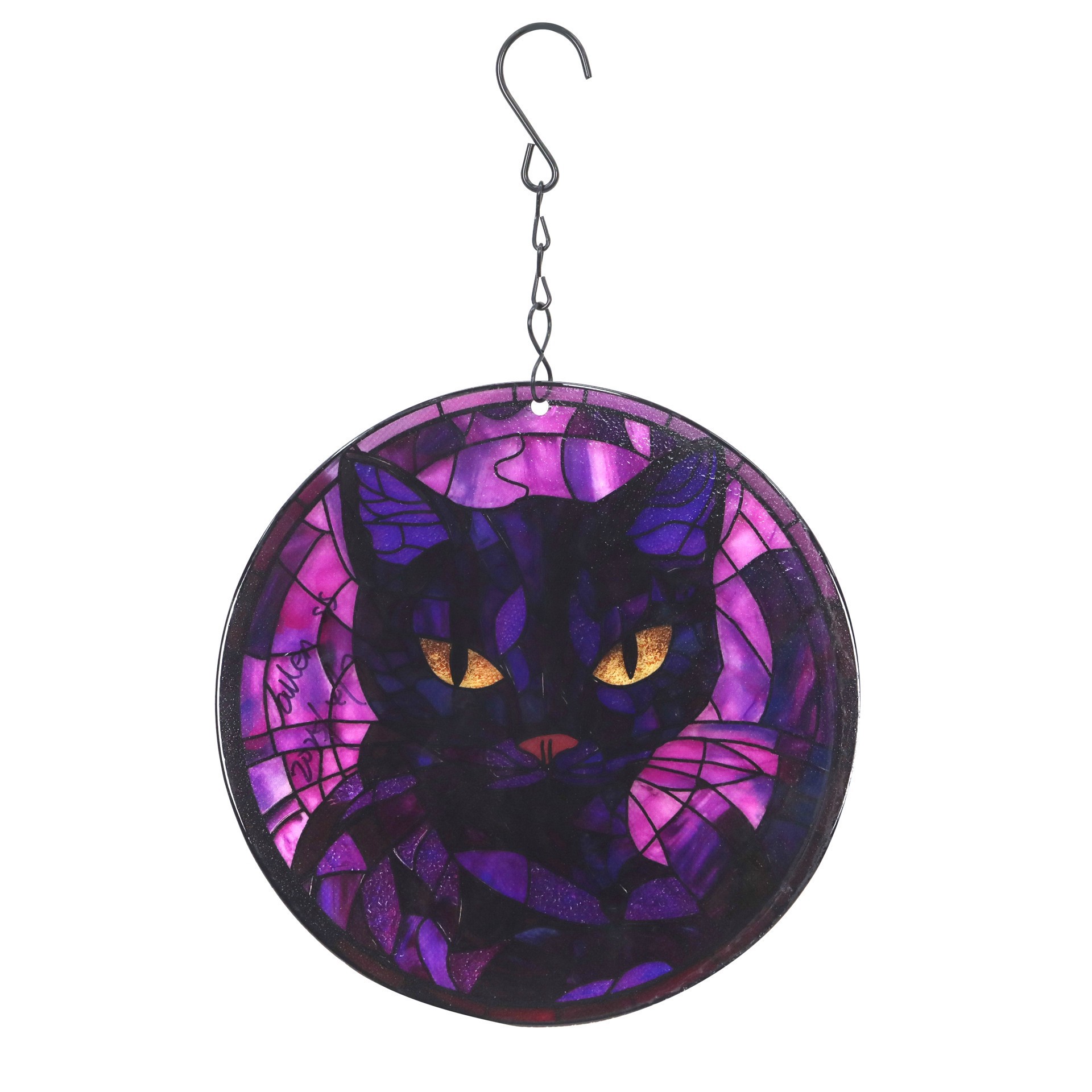 slide 2 of 2, 12.25" Stained Glass Cat Wall Decor By Ashland, 12.25 in