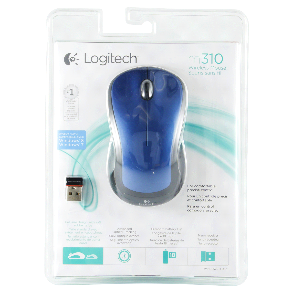Lada boete volwassen Logitech M310 Wireless Mouse - Blue (910-001917) 1 ct | Shipt