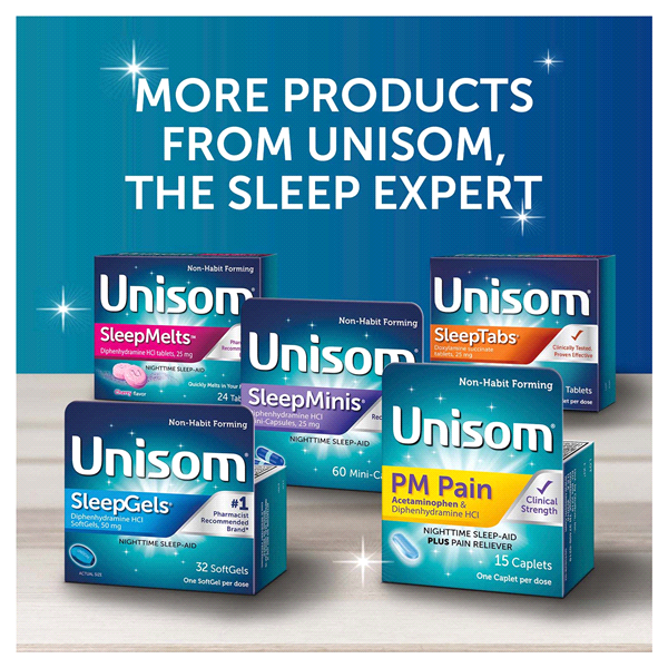 slide 4 of 29, Unisom Sleep Tabs Nighttime Sleepaid Tablets, 48 ct