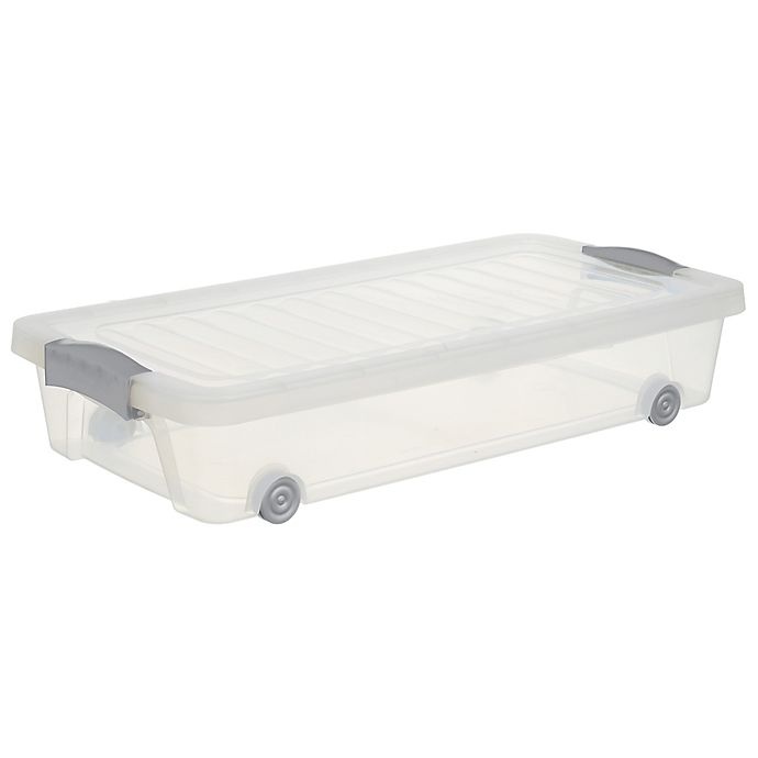 slide 1 of 1, Simply Essential Underbed Rolling Storage Box, 1 ct