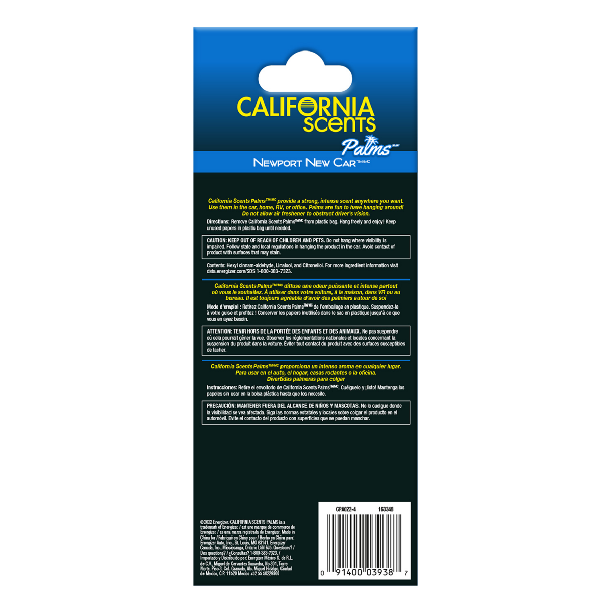 slide 2 of 2, California Scents Palms Paper Newport New Car Air Freshener, 4 ct
