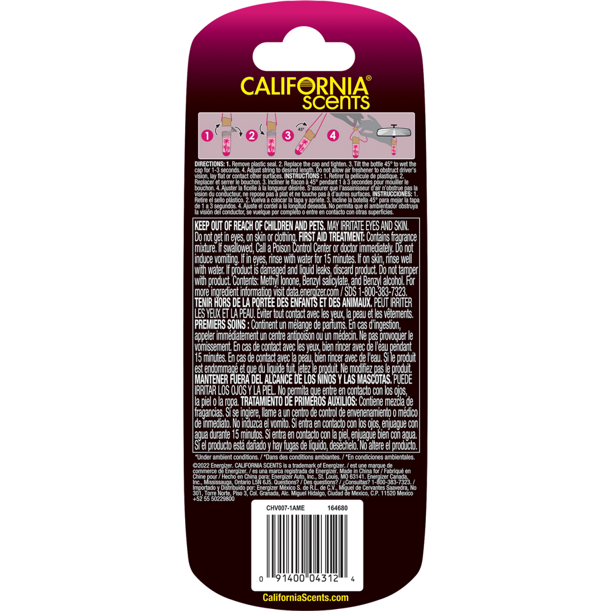 slide 2 of 2, California Scents Calif Scents Hanging Vial Coronado Cherry, 1 ct