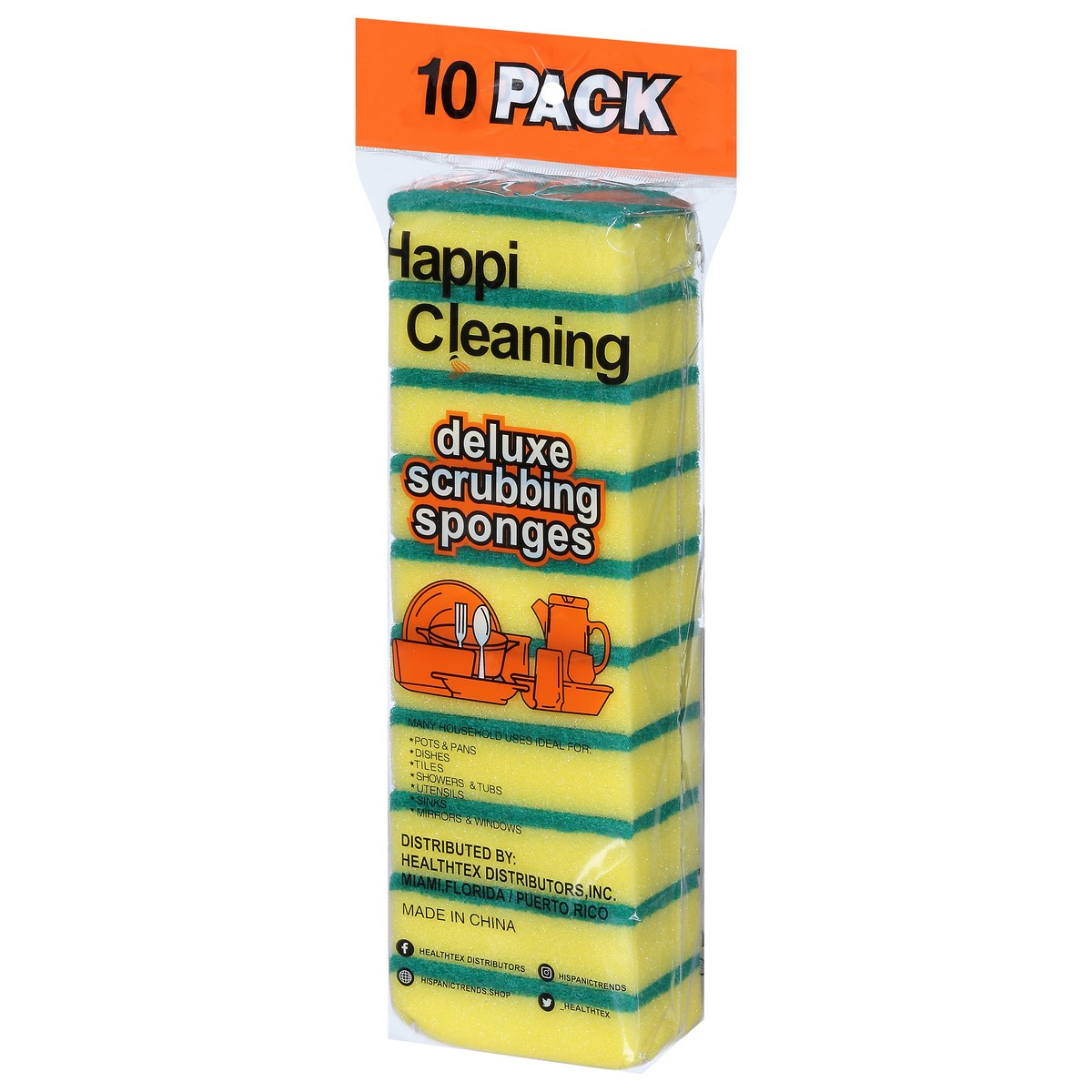 slide 2 of 13, Happi Cleaning Deluxe Scrubbing Sponges 10 ea, 10 ct