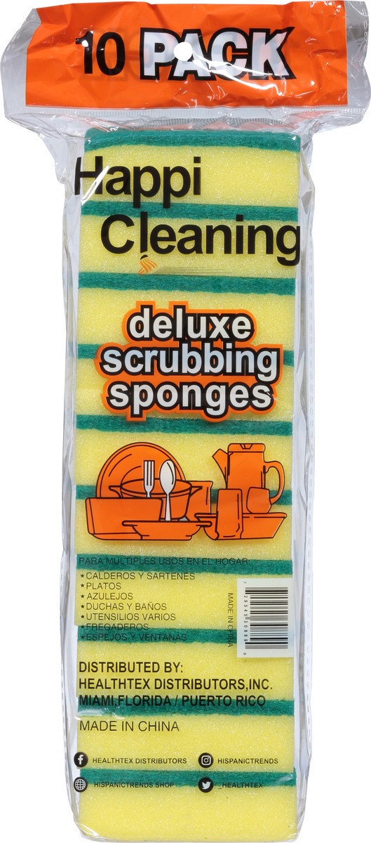 slide 13 of 13, Happi Cleaning Deluxe Scrubbing Sponges 10 ea, 10 ct
