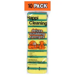 Happi Cleaning Deluxe Scrubbing Sponges - 10 ea