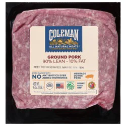 Coleman Antibiotic-Free 90/10 Ground Pork 16 oz