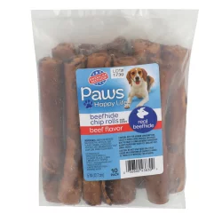 Paws Happy Life Beef Flavor Beefhide Chip Rolls For Dogs