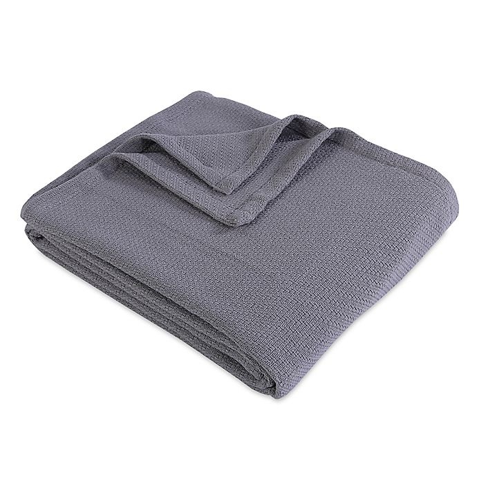 slide 1 of 1, Berkshire Twin Cotton Blanket - Grey, 1 ct