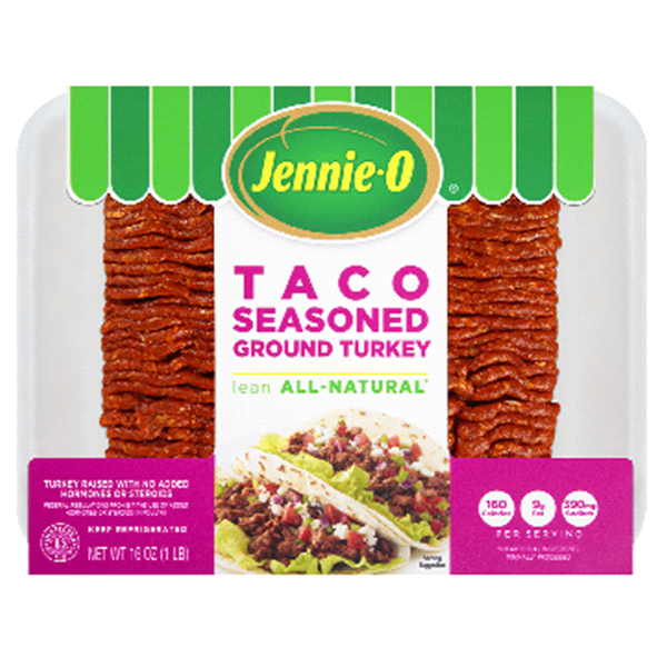 slide 1 of 1, Jennie-O Turkey Store Lean Taco Seasoned Lean Ground Turkey, 20 oz