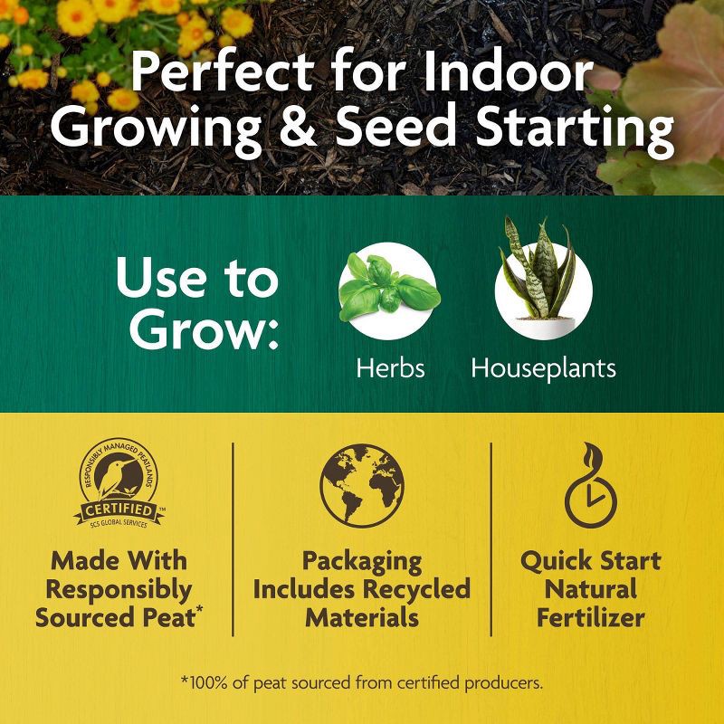 slide 3 of 11, Miracle-Gro 8qt Organic Indoor Potting Mix, 8 qt