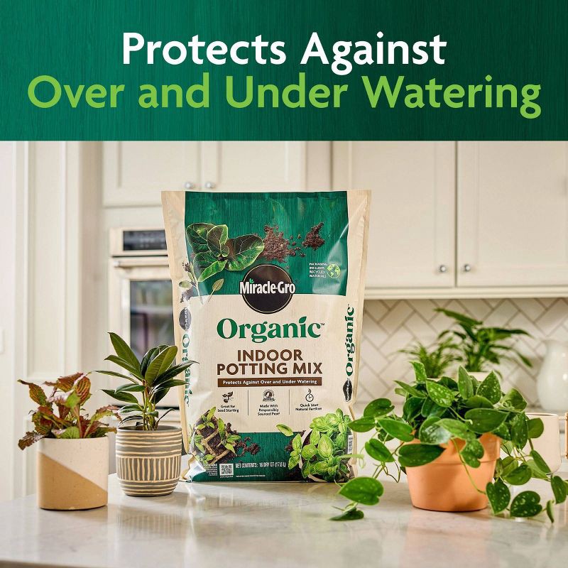 slide 5 of 11, Miracle-Gro 8qt Organic Indoor Potting Mix, 8 qt