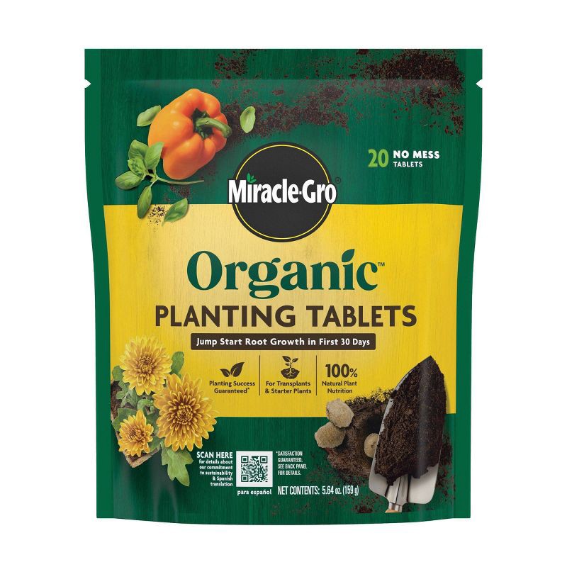slide 1 of 12, Miracle-Gro Organic Tablet Fertilizer 5.64oz, 5.64 oz