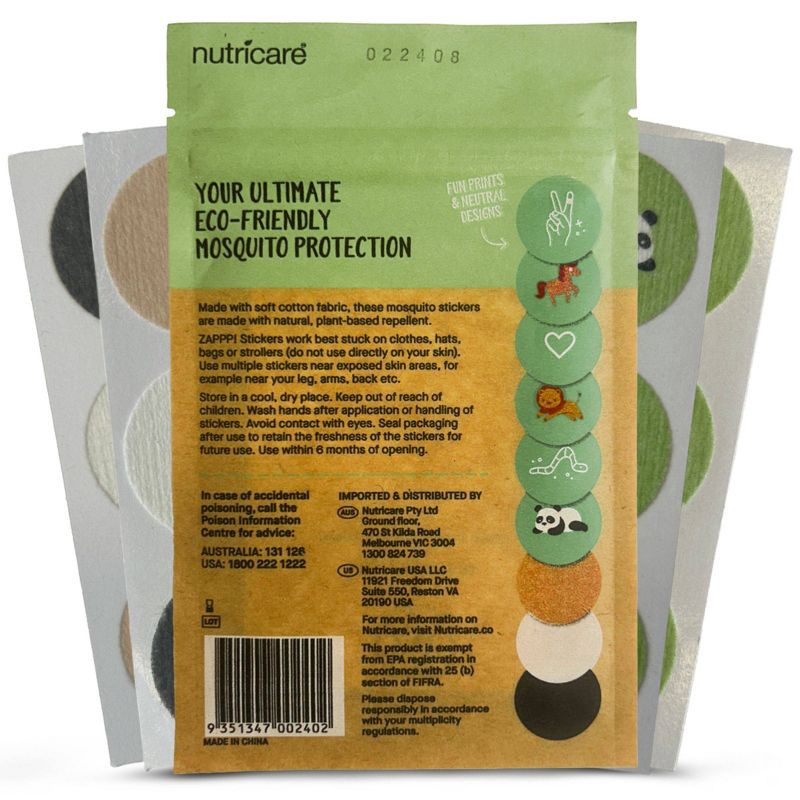 slide 2 of 7, ZAPPP! Mosquito Repellent Stickers - Natural, Safe, DEET-Free Protection 30pk, 30 ct