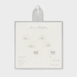 Cubic Zirconia with Glass Pearl Bow Earring Set 3pc - A New Day™ Silver: Polished Stud Earrings, Fashion Accessory