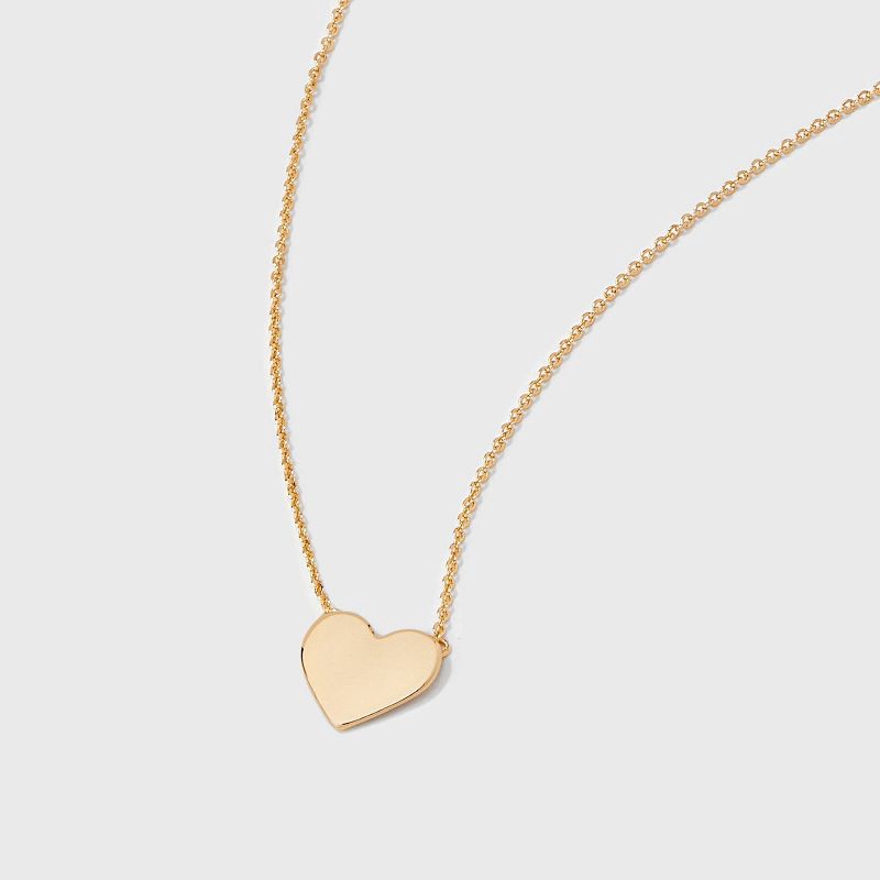 slide 4 of 4, Valentines Heart Pendant Necklace - A New Day™ Gold: Nickel-Free Metal, Lobster Claw Clasp, 16 Length", 1 ct