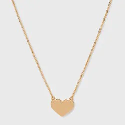 Valentines Heart Pendant Necklace - A New Day™ Gold: Nickel-Free Metal, Lobster Claw Clasp, 16 Length"