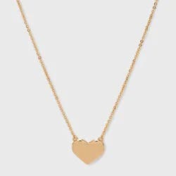 Valentines Heart Pendant Necklace - A New Day™ Gold: Nickel-Free Metal, Lobster Claw Clasp, 16 Length"