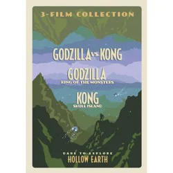 Warner Home Video Godzilla Vs Kong/Godzilla: King of the Monsters/Kong:Skull Island 3-Film Bundle (Travel Poster) (DVD)