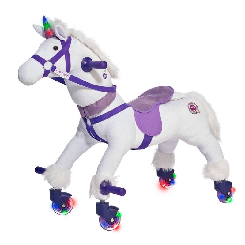 slide 2 of 17, Power Pony Push Riding Toy - Crystal: Steel Pedal & Push, 3+ Years, 100 lb Capacity, 100 lb