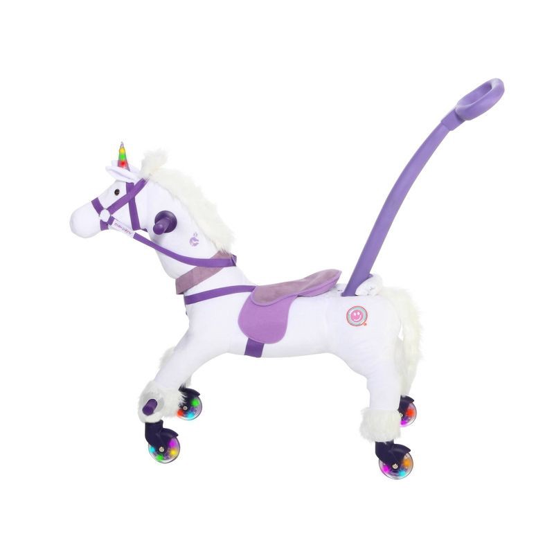 slide 15 of 17, Power Pony Push Riding Toy - Crystal: Steel Pedal & Push, 3+ Years, 100 lb Capacity, 100 lb