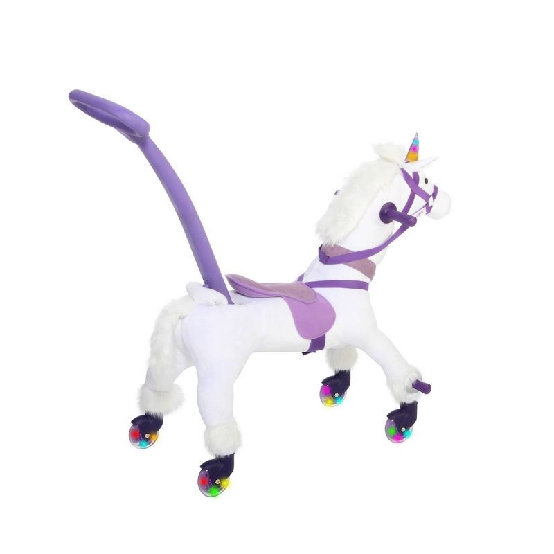 slide 16 of 17, Power Pony Push Riding Toy - Crystal: Steel Pedal & Push, 3+ Years, 100 lb Capacity, 100 lb