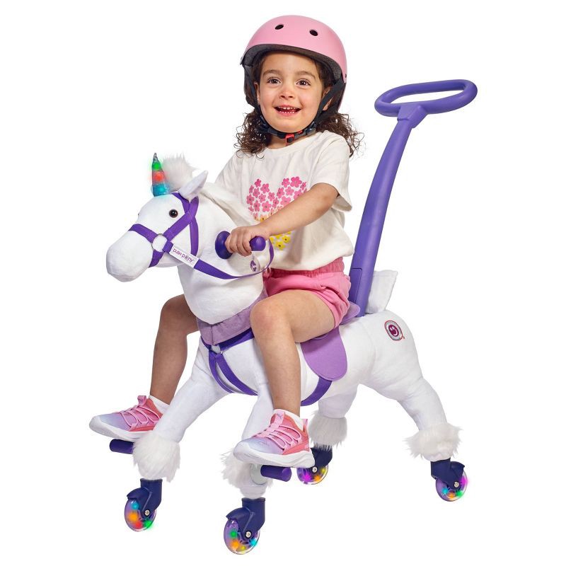 slide 5 of 17, Power Pony Push Riding Toy - Crystal: Steel Pedal & Push, 3+ Years, 100 lb Capacity, 100 lb