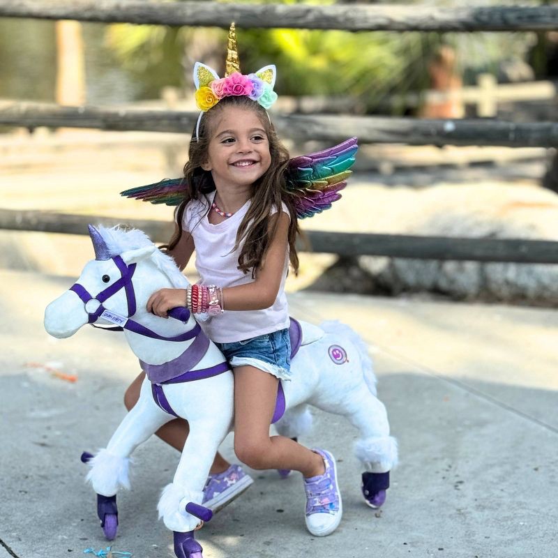 slide 6 of 17, Power Pony Push Riding Toy - Crystal: Steel Pedal & Push, 3+ Years, 100 lb Capacity, 100 lb