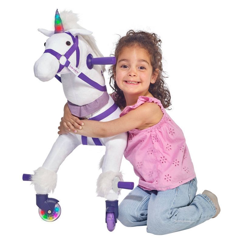 slide 7 of 17, Power Pony Push Riding Toy - Crystal: Steel Pedal & Push, 3+ Years, 100 lb Capacity, 100 lb