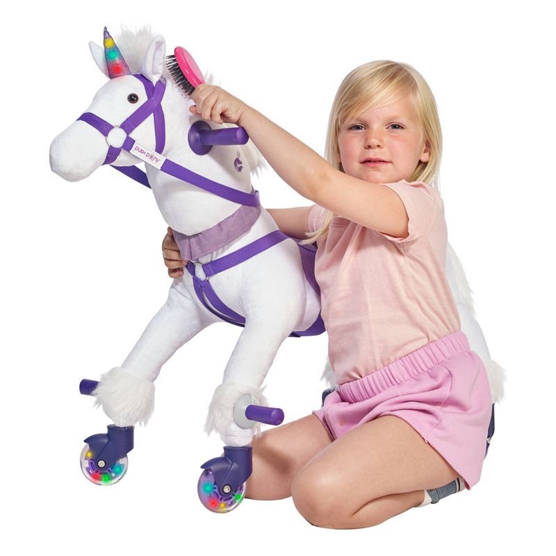 slide 10 of 17, Power Pony Push Riding Toy - Crystal: Steel Pedal & Push, 3+ Years, 100 lb Capacity, 100 lb