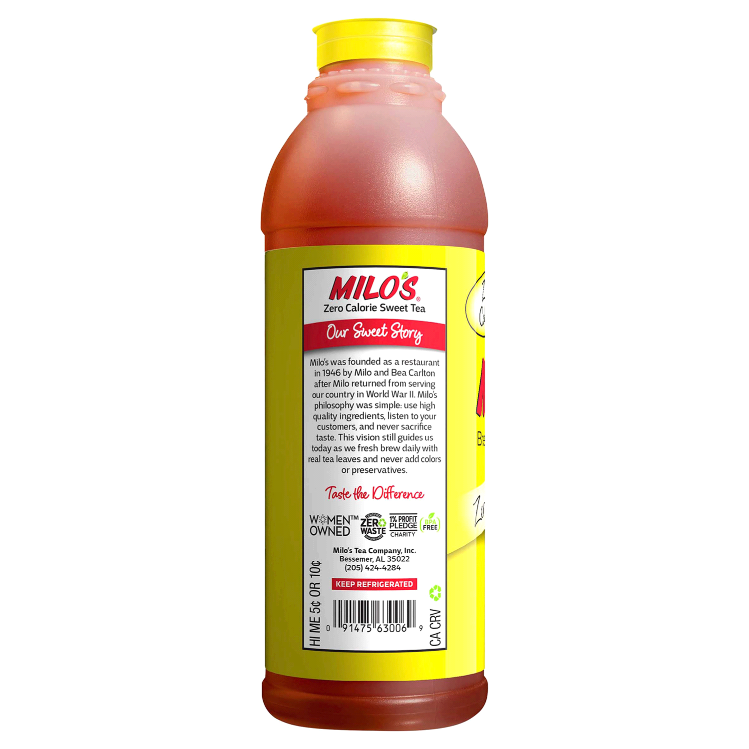 slide 2 of 2, Milo's Zero Sugar Sweet Tea, 20 fl oz