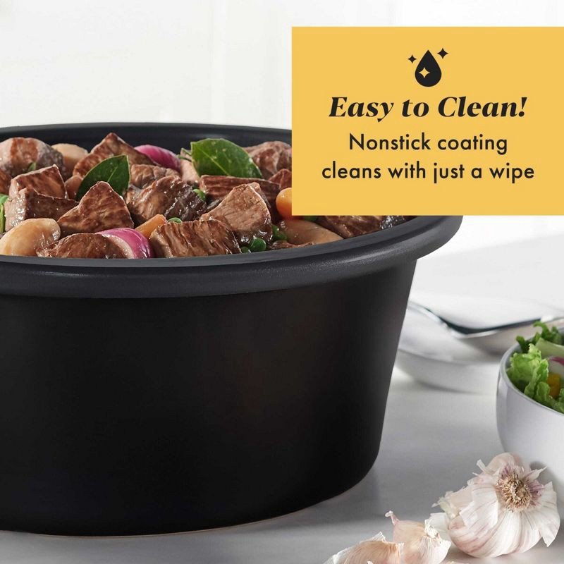 slide 2 of 6, Crock-Pot 7qt Cook & Carry Programmable Easy-Clean Slow Cooker Stainless Steel: 3 Settings, Dishwasher-Safe Parts, 7 qt