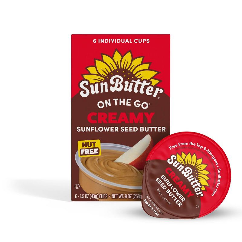 slide 2 of 5, Sunbutter On the Go Cups Creamy Sunflower Spread - 9oz/6ct, 6 ct; 9 oz