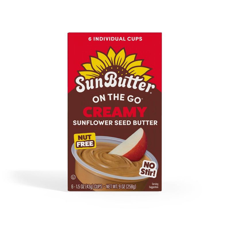 slide 3 of 5, Sunbutter On the Go Cups Creamy Sunflower Spread - 9oz/6ct, 6 ct; 9 oz